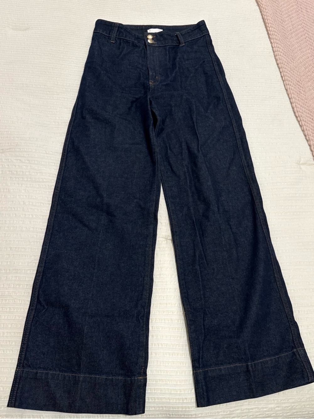 H&M Dark Indigo Wide-Leg Jeans